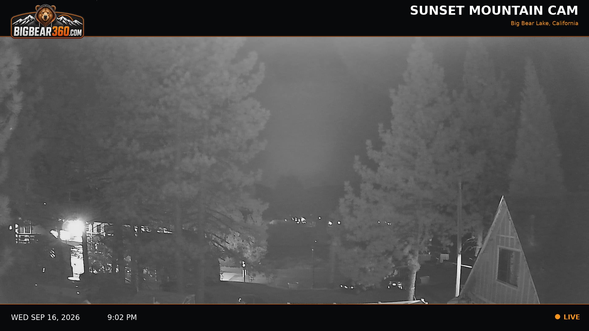 Sunset Mountain Cam live west-facing view in Big Bear Lake
